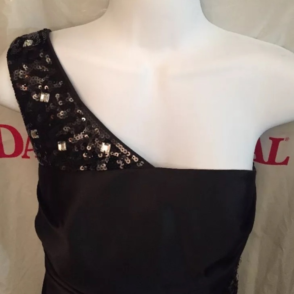 DB STUDIO Womens Black Short Formal Dress Jeweled